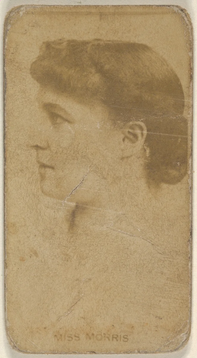 Miss Morris, from the Actors and Actresses series (N45, Type 8) for Virginia Brights Cigarettes by Allen & Ginter, photograph, 1885-1891
