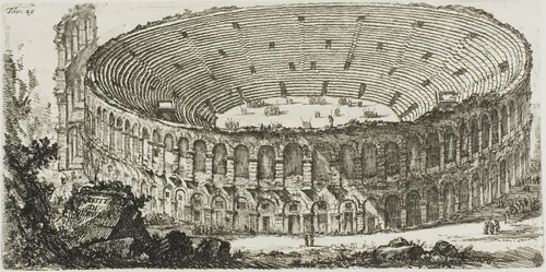 Ampitheater of Verona, plate 25 from Some Views of Triumphal Arches and other monuments by Giovanni Battista Piranesi, print, 1748