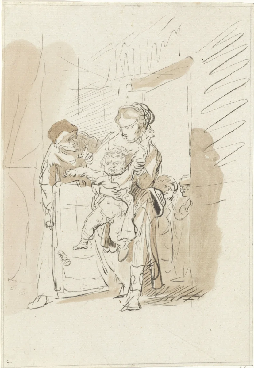 Weerspannige peuter by Bernhard Schreuder, print, 1767-1780