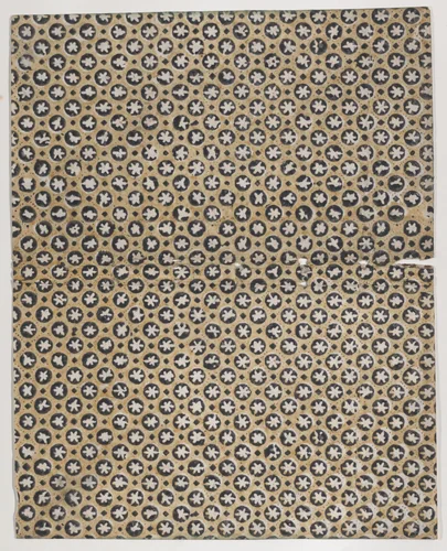 Book cover with overall star pattern by anonymous, print, 1800-1900