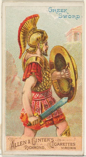 Greek Sword, from the Arms of All Nations series (N3) for Allen & Ginter Cigarettes Brands by Allen & Ginter, print, 1887