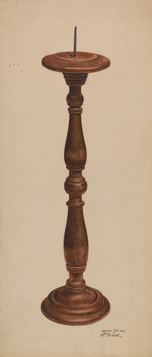 Candlestick by Paul Ward, index of american design, 1935-1942