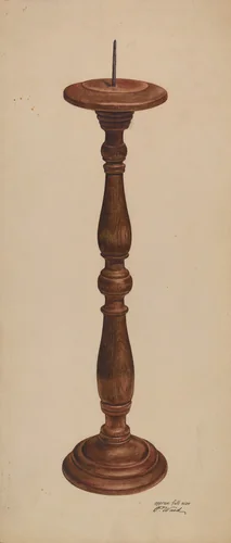 Candlestick by Paul Ward, index of american design, 1935-1942