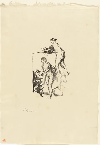 Woman with Grapevine, 3rd variant by Pierre-Auguste Renoir, print, 1899-1909