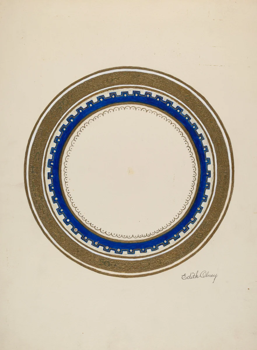 Plate by Edith Olney, index of american design, 1940