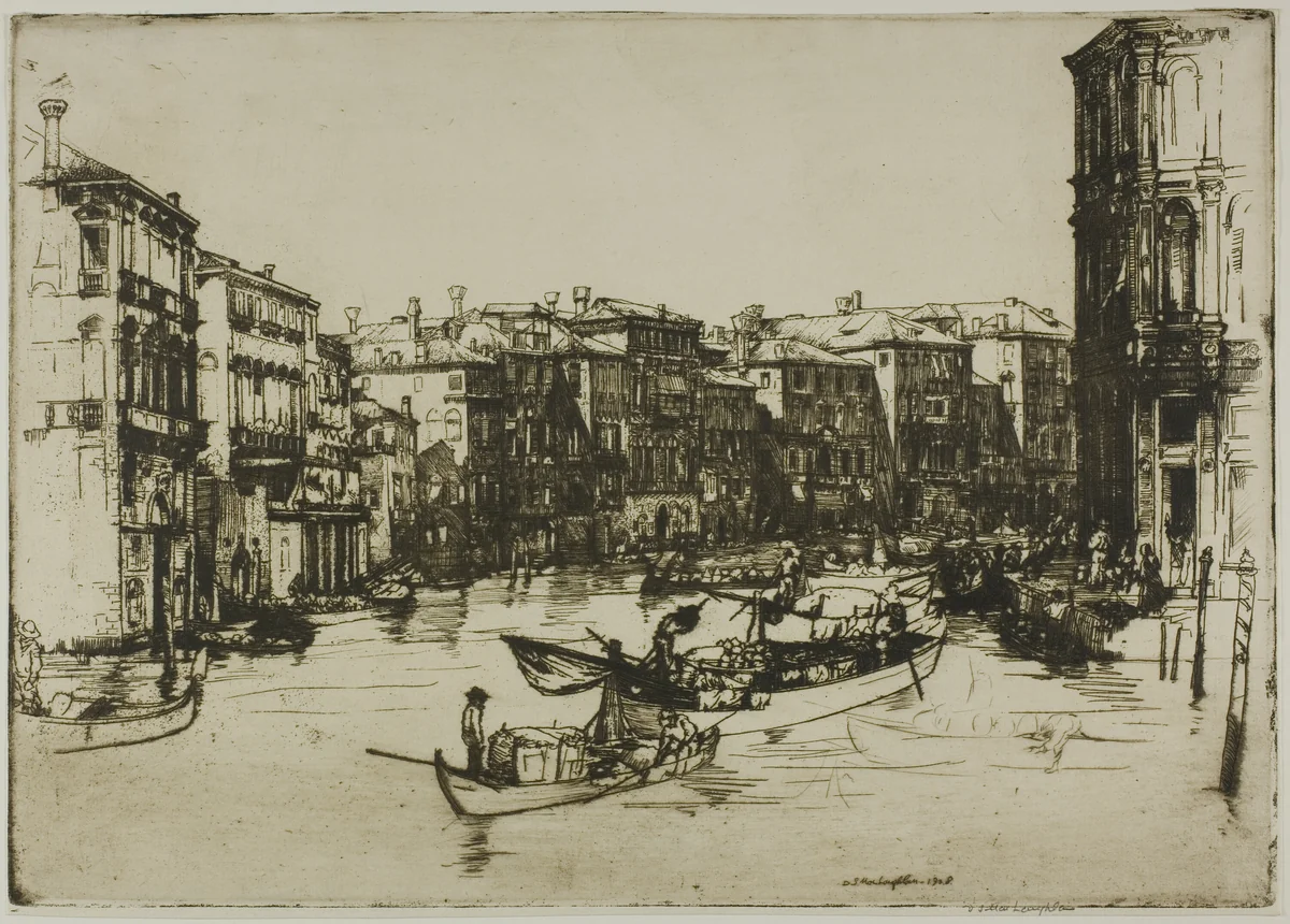 The Market, Venice by Donald Shaw MacLaughlan, print, 1908