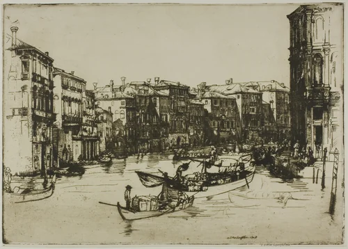 The Market, Venice by Donald Shaw MacLaughlan, print, 1908