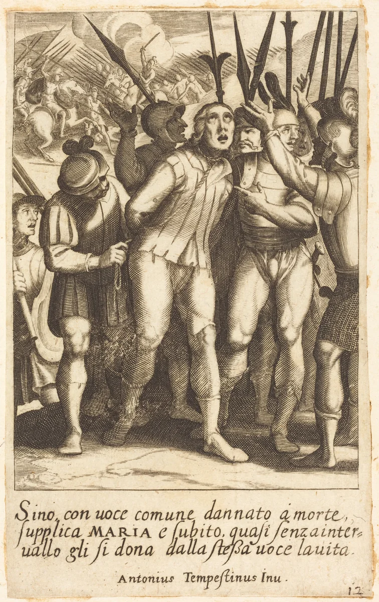 Sino by Jacques Callot; Antonio Tempesta, print, 1619