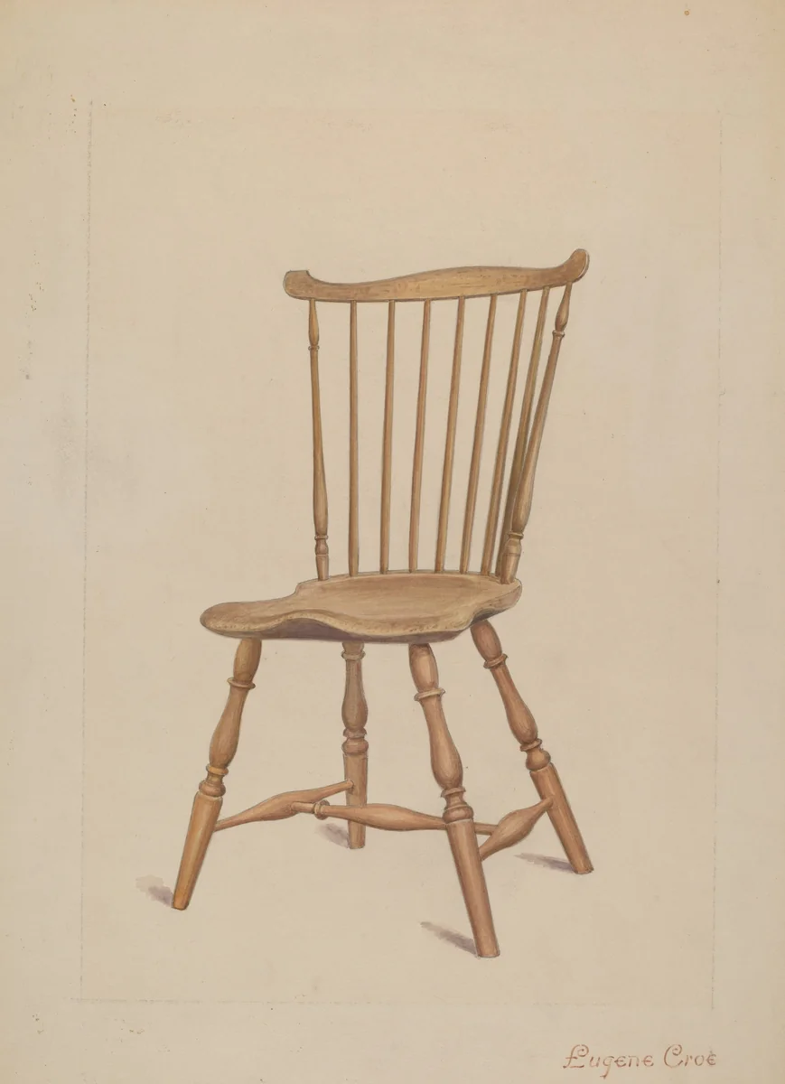 Windsor Chair by Eugene Croe, index of american design, 1936