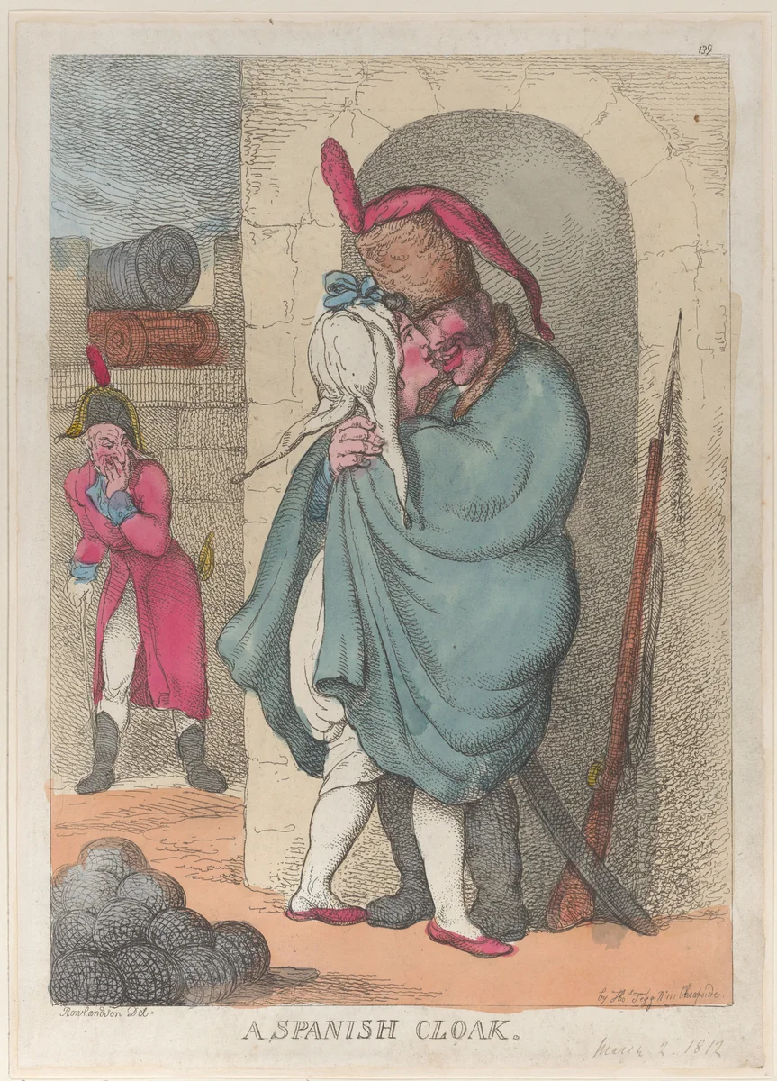 A Spanish Cloak by Thomas Rowlandson, print, 1812