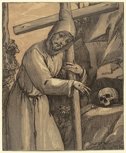 Saint Francis of Assisi by Andrea Andreani; Alessandro Casolani, print, 1591
