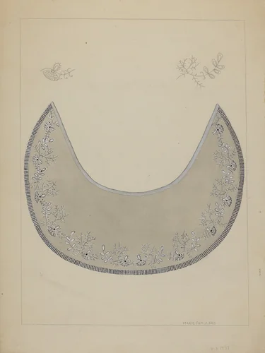 Embroidered Collar by Marie Famularo, index of american design, 1937