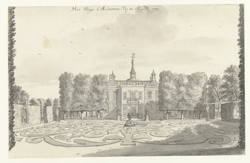 Het Huis te Ankeveen by Jan de Beijer, drawing, 1749