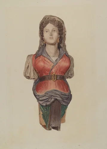 Figurehead by John Sullivan, index of american design, 1935-1942
