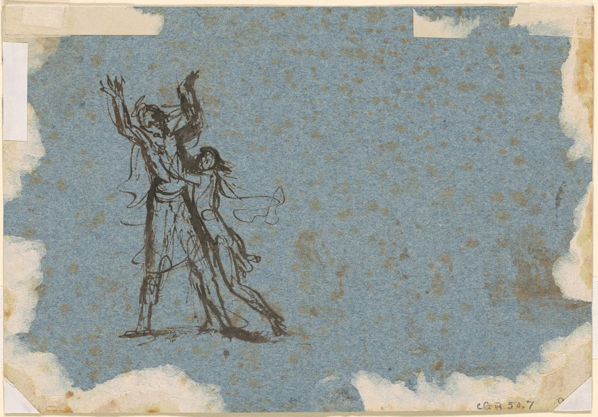 Study for "Jephthah's Daughter" by Benjamin West, drawing, 1780-1810