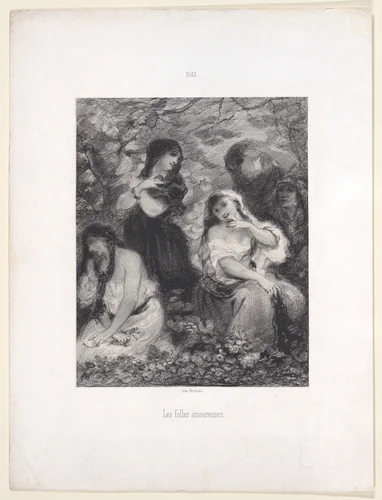 Les Folles Amoureuses by Narcisse Virgile Diaz de la Peña, print, 1830-1876