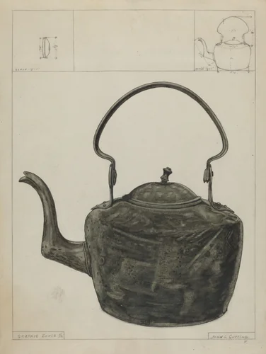 Copper Kettle by John Cutting, index of american design, 1935-1942