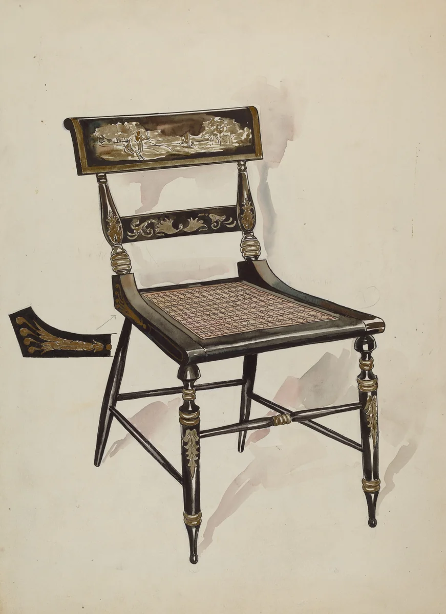 Chair by Lillian Causey, index of american design, 1936