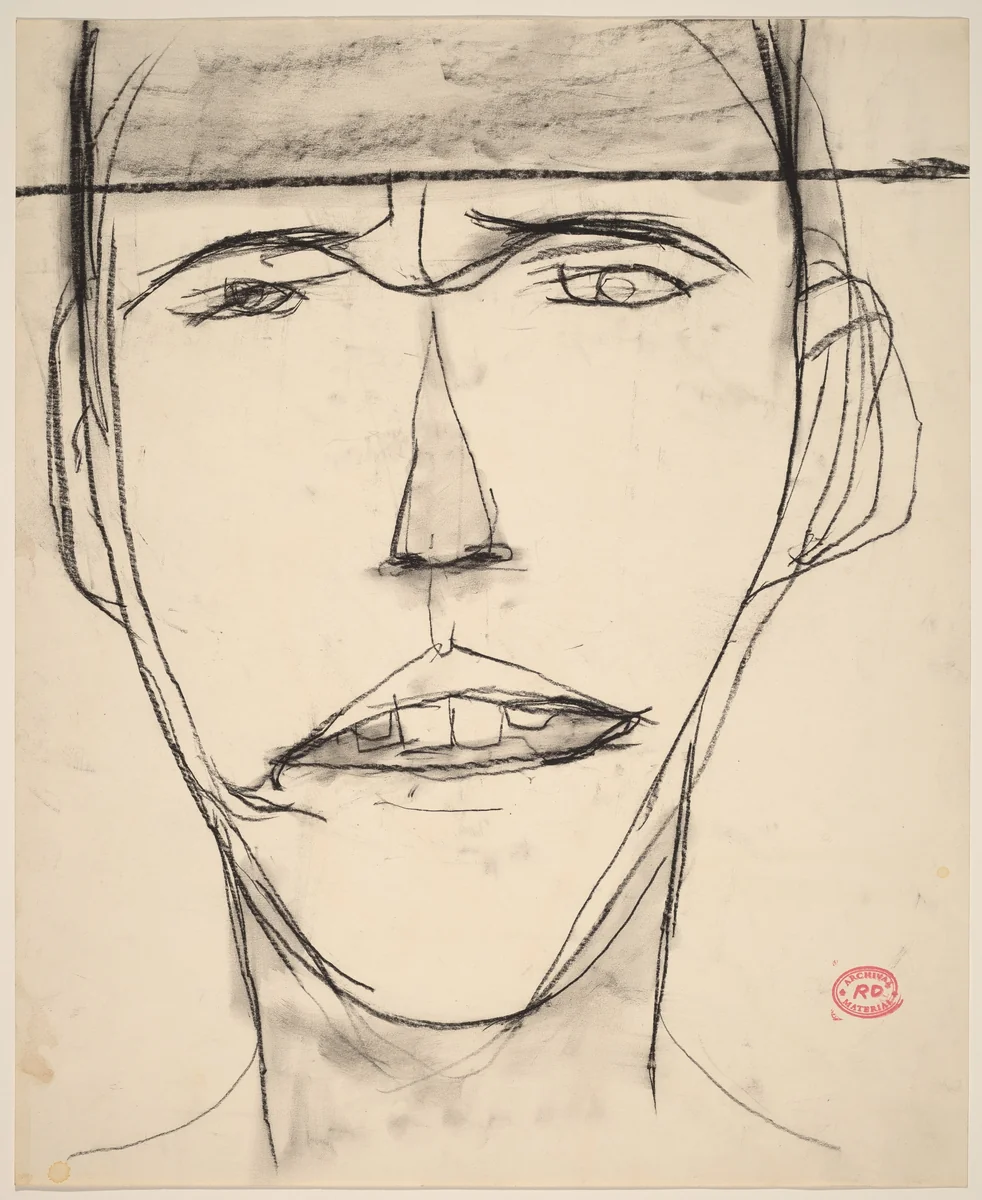Untitled [head] by Richard Diebenkorn, drawing, 1955-1967
