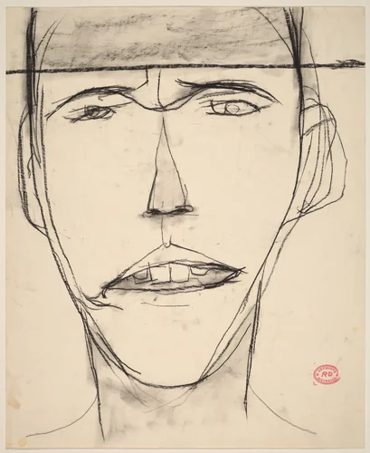 Untitled [head] by Richard Diebenkorn, drawing, 1955-1967