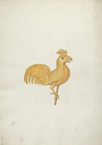 Rooster Weather Vane by American 20th Century, index of american design, 1935-1942
