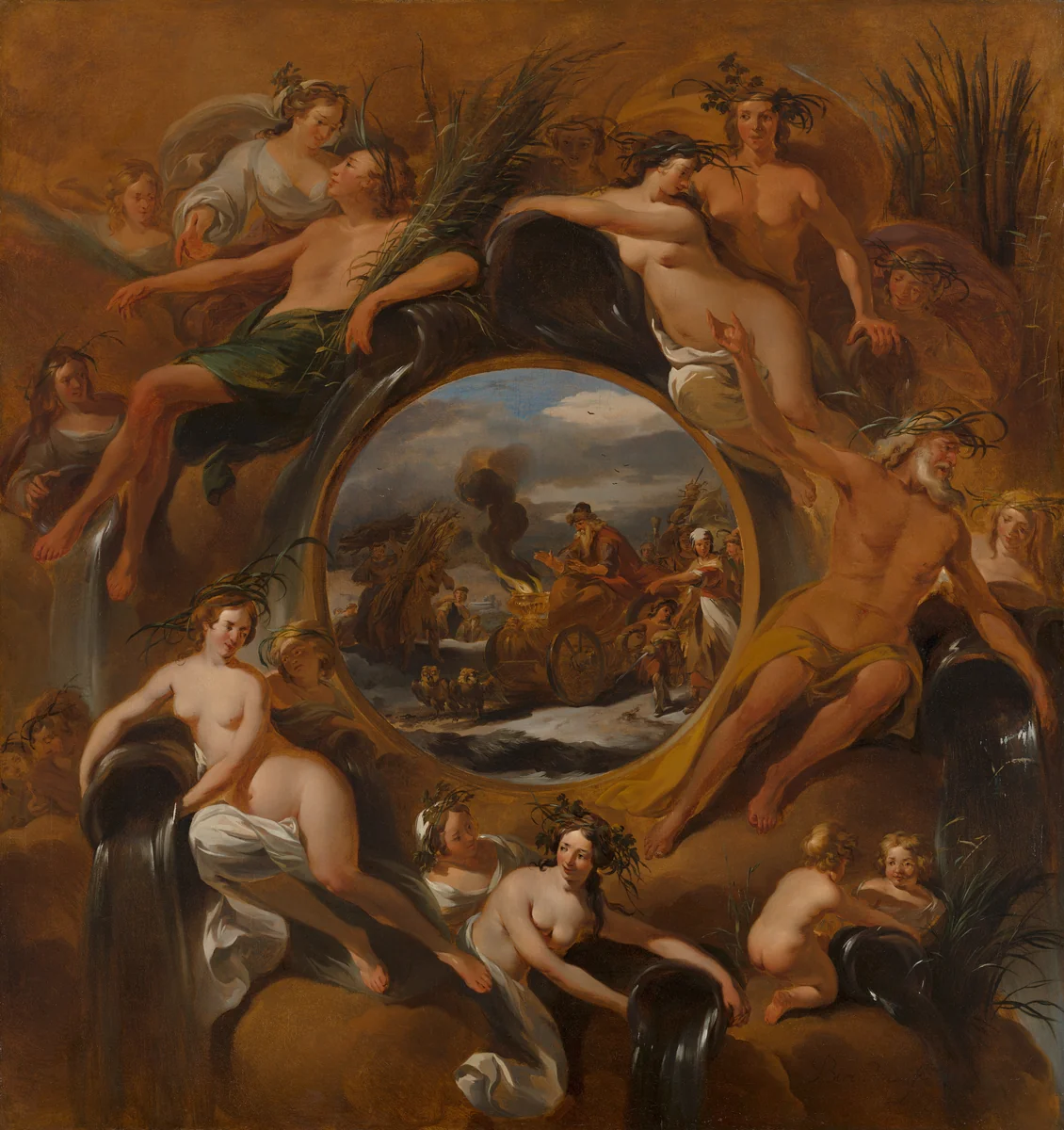 Allegory of Winter by Nicolaes Pietersz Berchem, painting, 1670