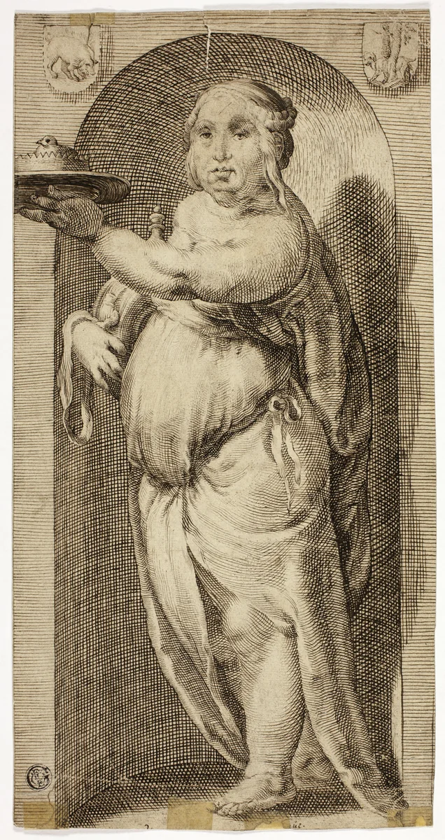 Gluttony by Hendrick Goltzius, drawing, 1591-1631