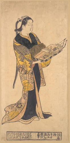 Woman with Toys for the Boys' Festival by Okumura Masanobu (奥村政信), print, 1720-1740