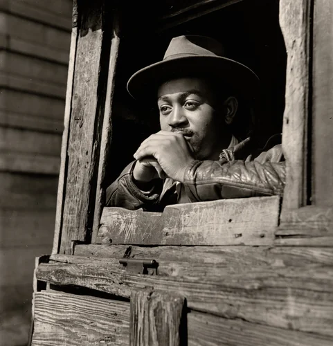 Man at Window of Shack, Chicago, Illinois by Wayne Miller, photograph, 1946