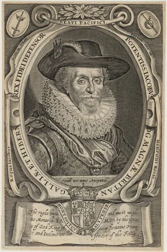 James I, King of England by Willem de Passe, print, 1653