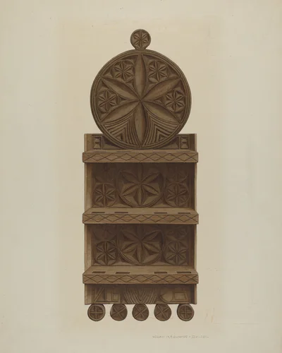 Pa. German Spoon Rack by William H. Edwards, index of american design, 1942