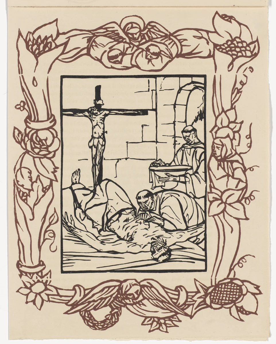 Plate (page 347) from Les Petites Fleurs de St. François (The Little Flowers of St. Francis) by Émile Bernard, illustrated book, 1928