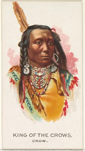 King of the Crows, Crow, from the American Indian Chiefs series (N2) for Allen & Ginter Cigarettes Brands by Allen & Ginter, print, 1888