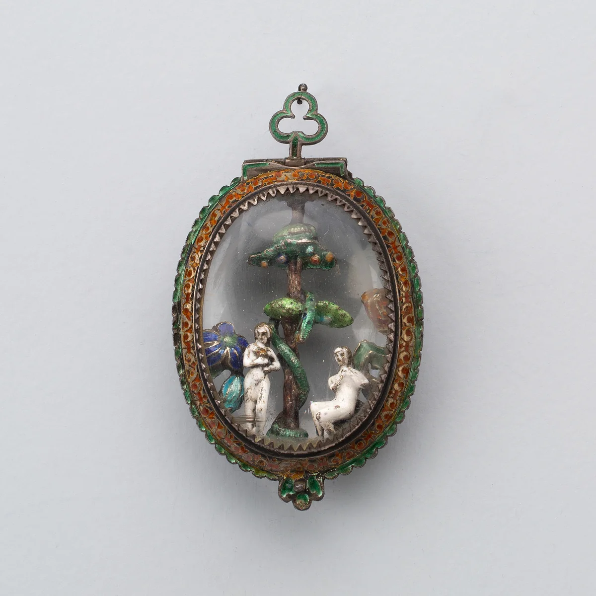 Pendant with Adam and Eve by Austrian, metalwork, 1700-1899