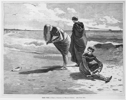 High Tide (from "Every Saturday," Vol. I, New Series) by Winslow Homer, print, 1870