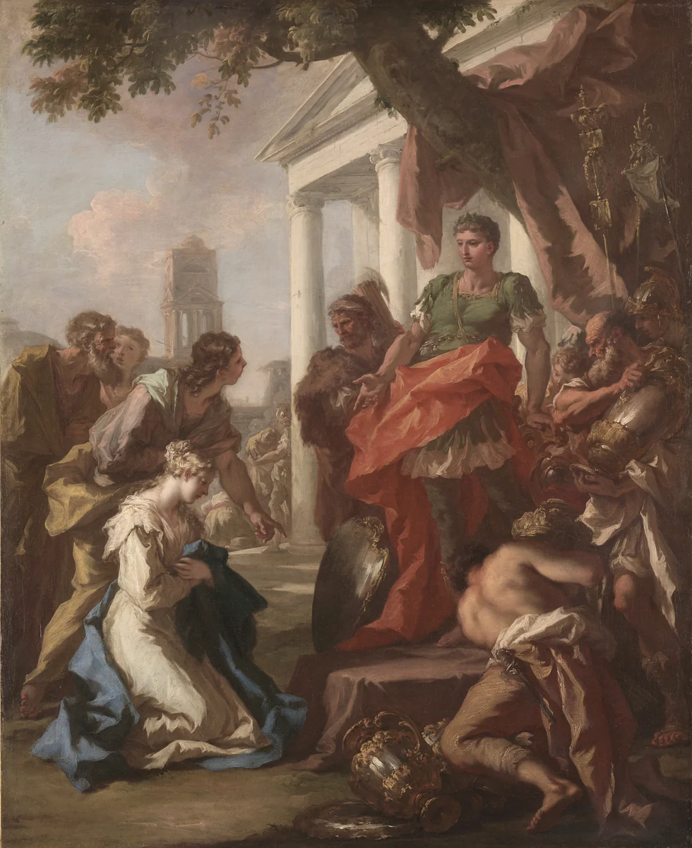 The Continence of Scipio by Giovanni Antonio Pellegrini, painting, 1705-1715