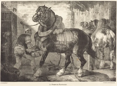 A French Farrier by Théodore Gericault, print, 1821