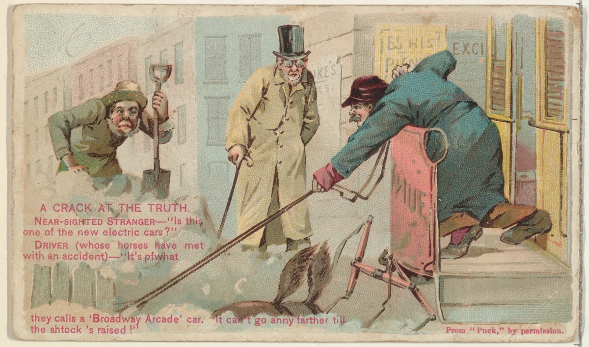 A Crack at the Truth, from the Snapshots from "Puck" series (N128) issued by Duke Sons & Co. to promote Honest Long Cut Tobacco by W. Duke, Sons & Co., print, 1888