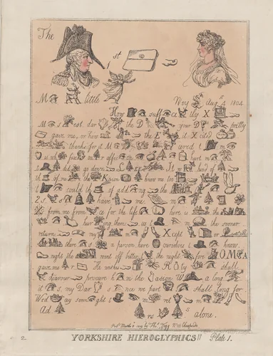 Yorkshire Hieroglyphics, Plate 1 by Thomas Rowlandson, print, 1809
