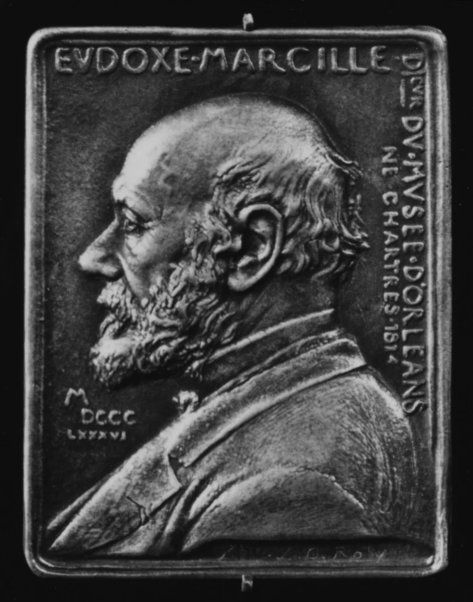 In Honor of M. Eudoxe Marcille, Director of the Museum of Orleans by Louis-Oscar Roty, metalwork, 1800-1899