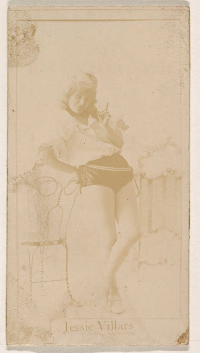 Jessie Villars, from the Actresses series (N245) issued by Kinney Brothers to promote Sweet Caporal Cigarettes by Kinney Brothers Tobacco Company, photograph, 1890