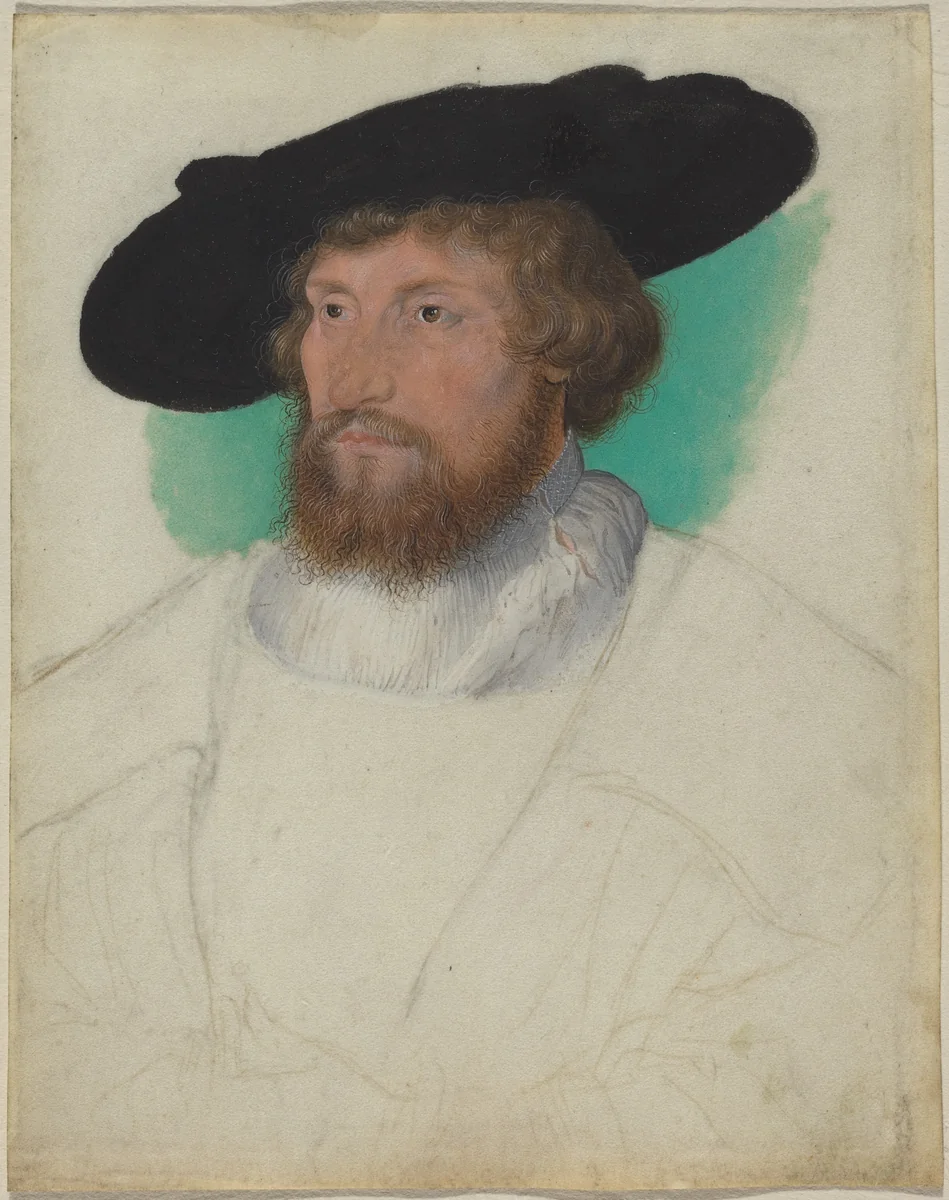 Christian II of Denmark and Norway by Lucas Cranach the Elder, drawing, 1523