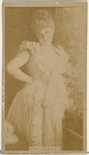 Mlle. Dentel, from the Actors and Actresses series (N145-8) issued by Duke Sons & Co. to promote Duke Cigarettes by W. Duke, Sons & Co., photograph, 1890-1895