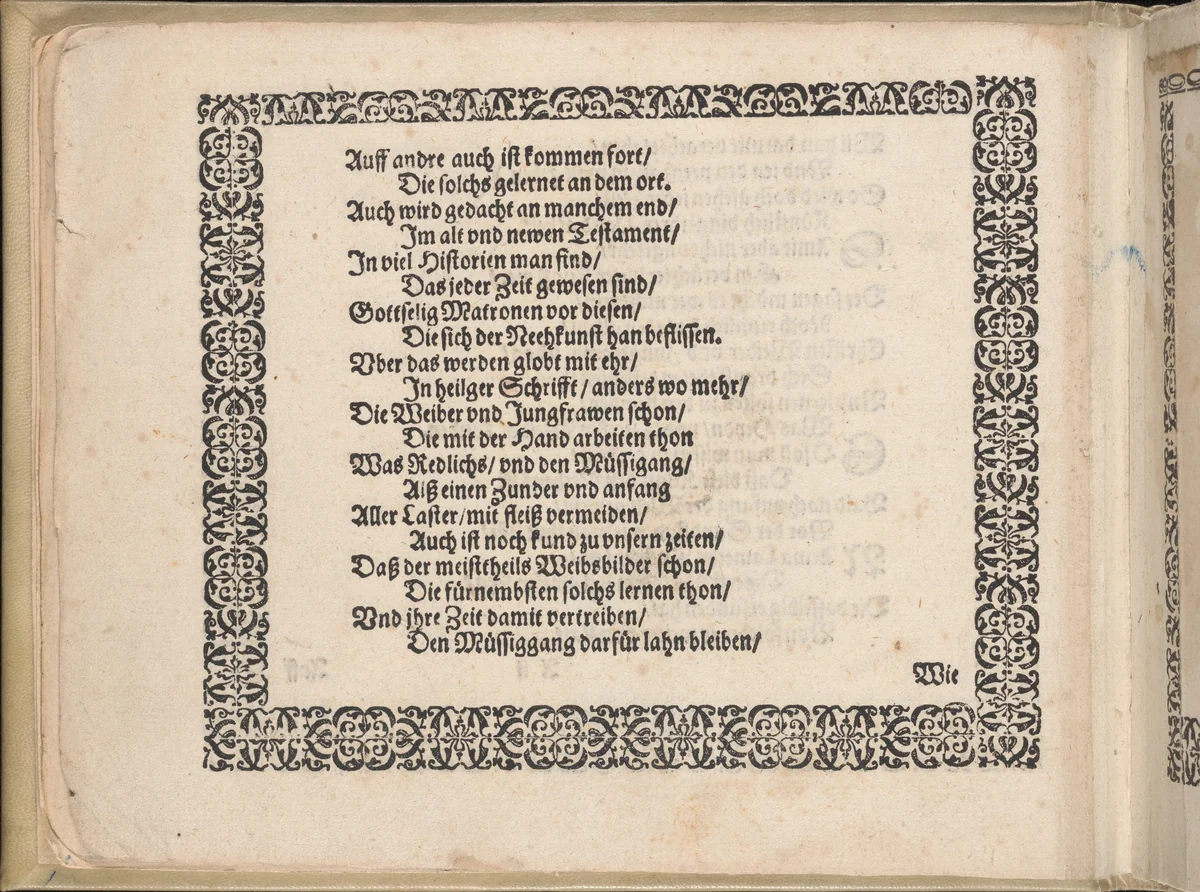 Schön Neues Modelbuch (Page 3 verso) by Johann Sibmacher, book, 1597