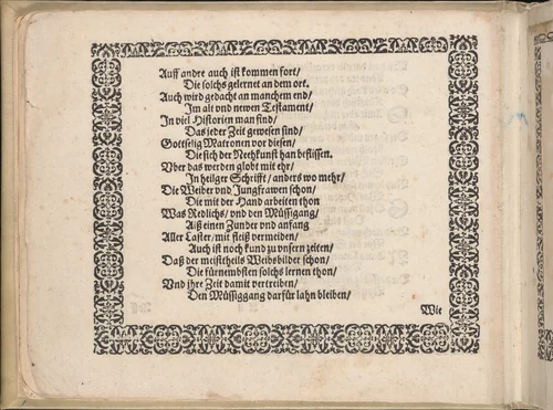 Schön Neues Modelbuch (Page 3 verso) by Johann Sibmacher, book, 1597