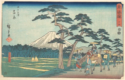 Yoshiwara by Utagawa Hiroshige (歌川広重), print, 1830-1850