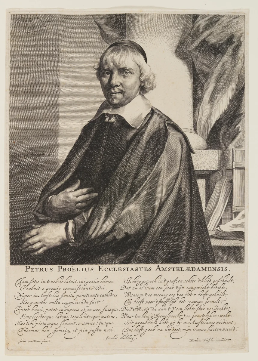 Petrus Proelius by Jan de Visscher, print, 1656-1666