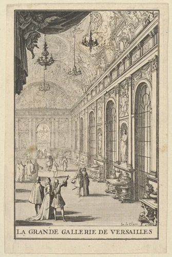 Galerie des Glaces at Versailles by Sébastien Leclerc, print, 1684