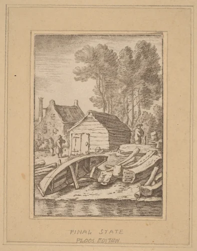 Shipyard by Cornelis Ploos van Amstel; Herman Saftleven, print, 1761-1765