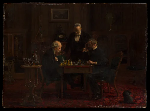 The Chess Players by Thomas Eakins, artwork, 1876